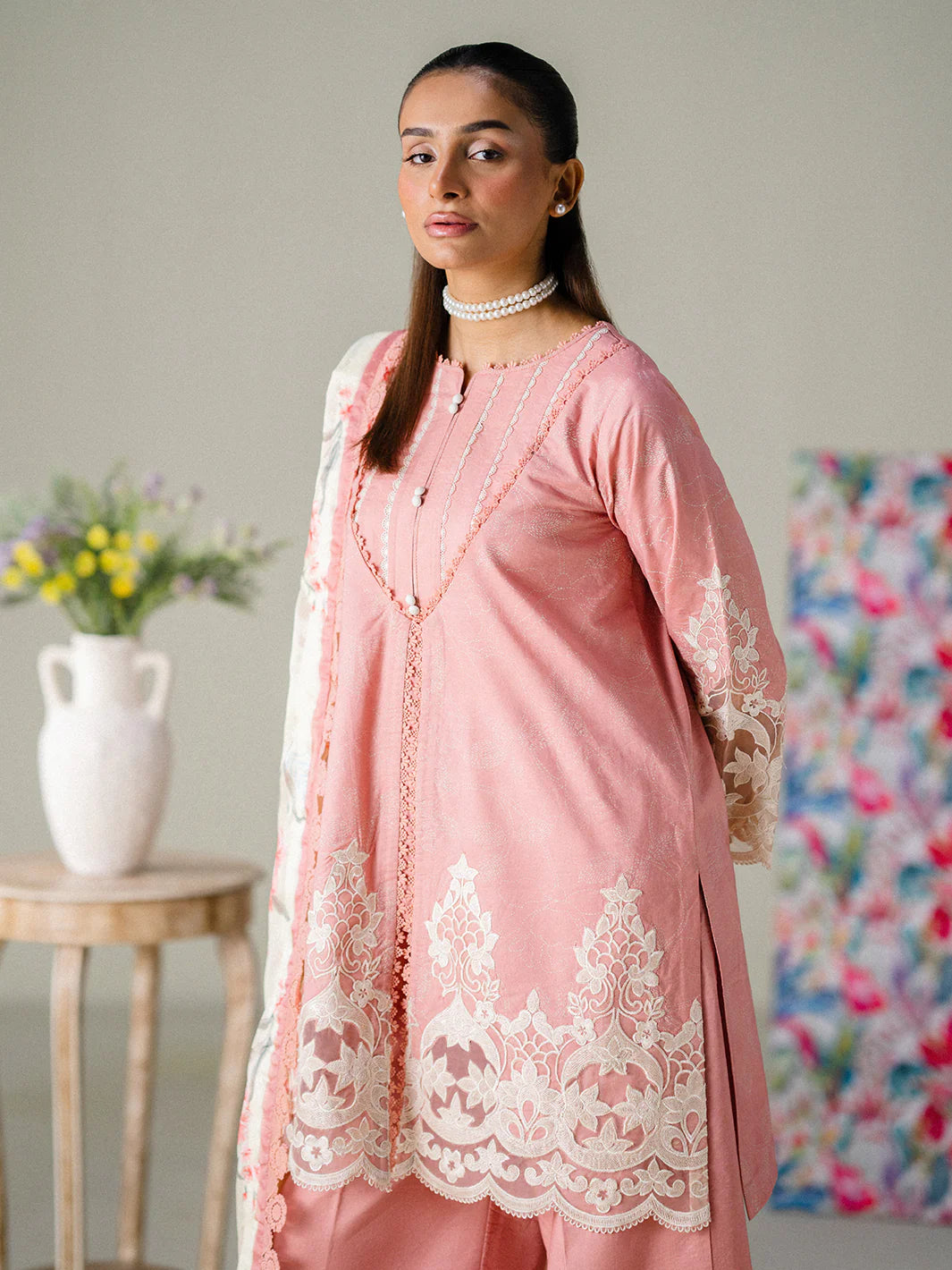 FAIZA FAISAL FNF PRINTS BLUSH HORIZON