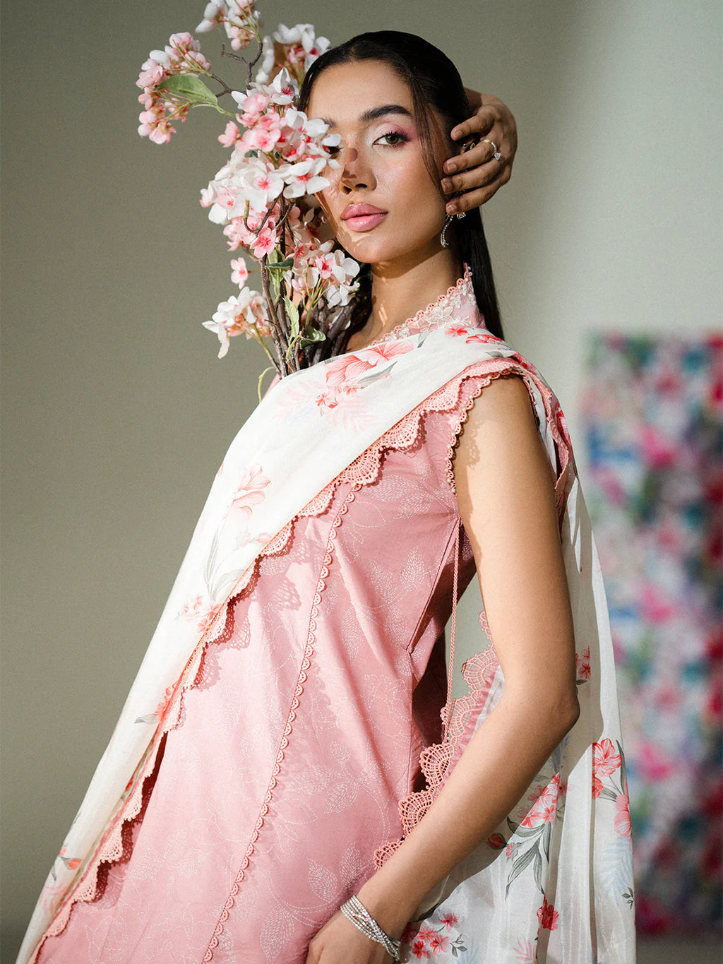 FAIZA FAISAL FNF PRINTS BLUSH HORIZON