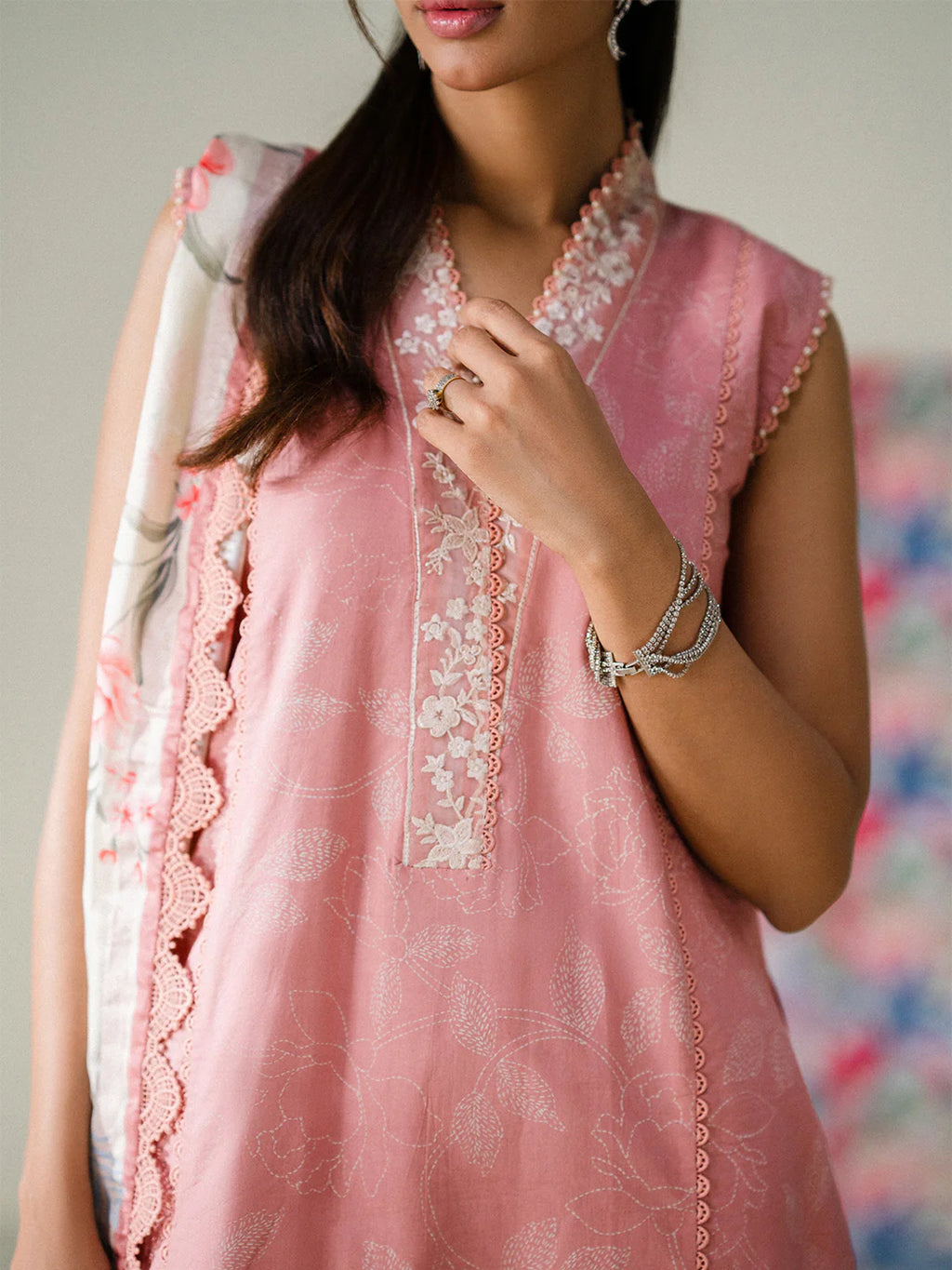 FAIZA FAISAL FNF PRINTS BLUSH HORIZON