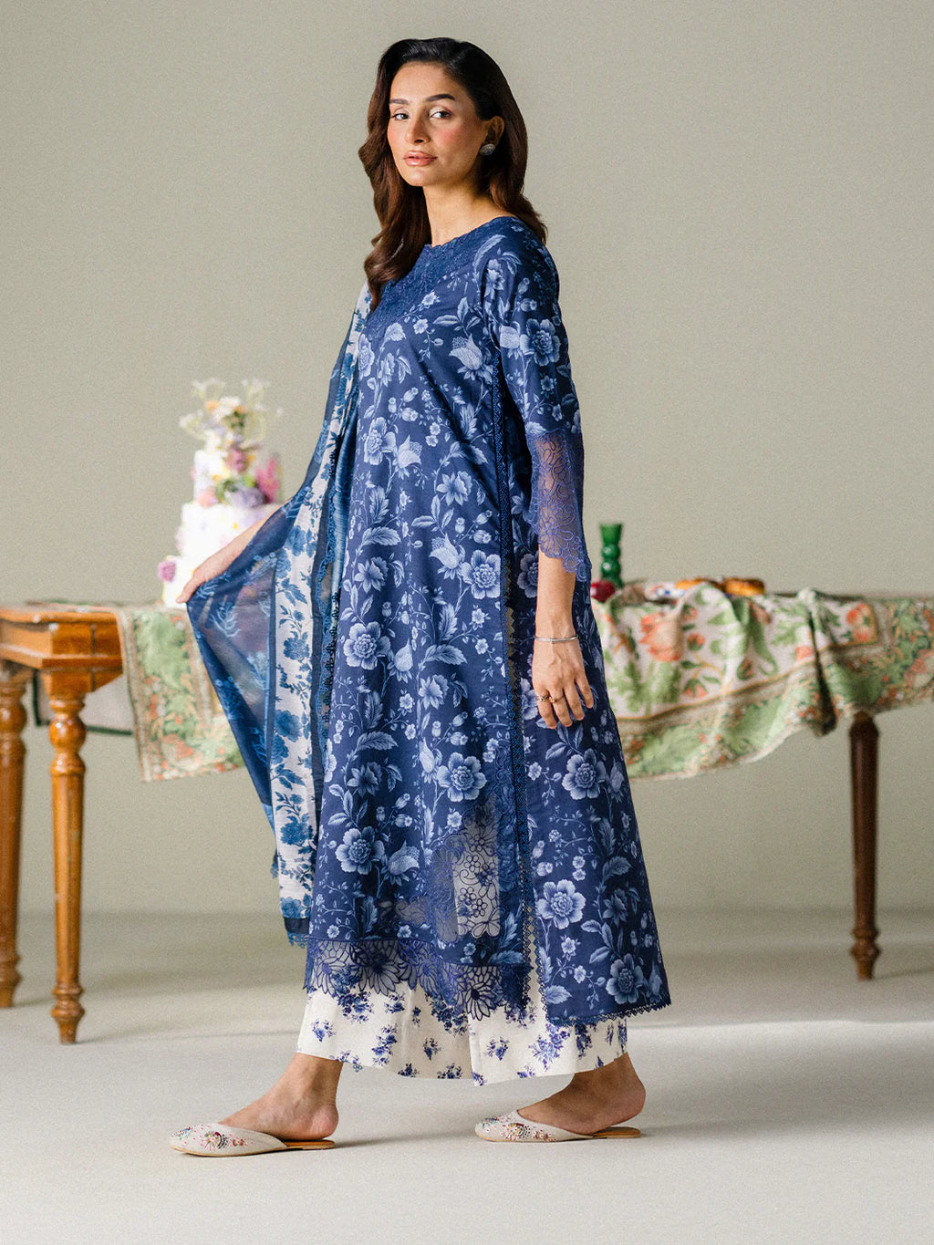 FAIZA FAISAL FNF PRINTS MIDNIGHT MEADOW