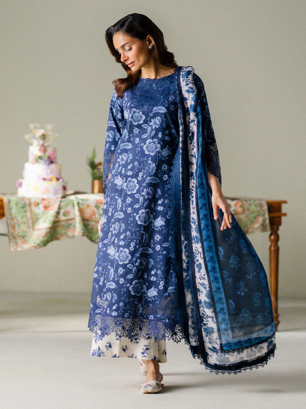 FAIZA FAISAL FNF PRINTS MIDNIGHT MEADOW