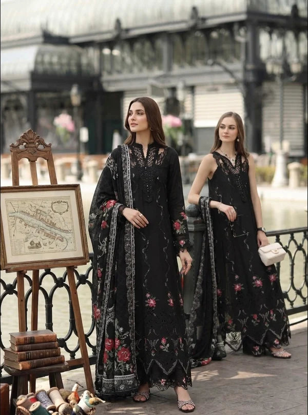 STITCHED BY CC NOOR BY SAADIA ASAD LUXE CHIKANKARI D-05 3PC