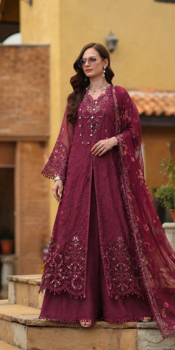 NOOR BY SAADIA ASAD LUXURY EID SCHIFFLI LASERKARI D-08