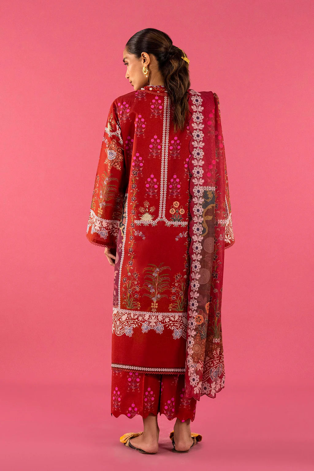 SAFINAZ MAHAY SUMMER D-01A RED 3PC