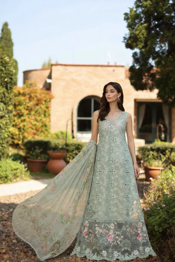 NOOR BY SAADIA ASAD LUXURY SCHIFFLI LASERKARI D7 - B