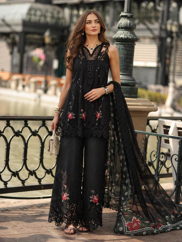 STITCHED BY CC NOOR BY SAADIA ASAD LUXE CHIKANKARI D-05 3PC