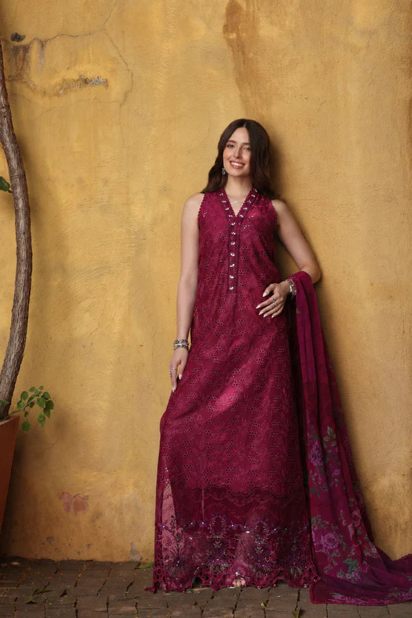 NOOR BY SAADIA ASAD LUXURY EID SCHIFFLI LASERKARI D-04