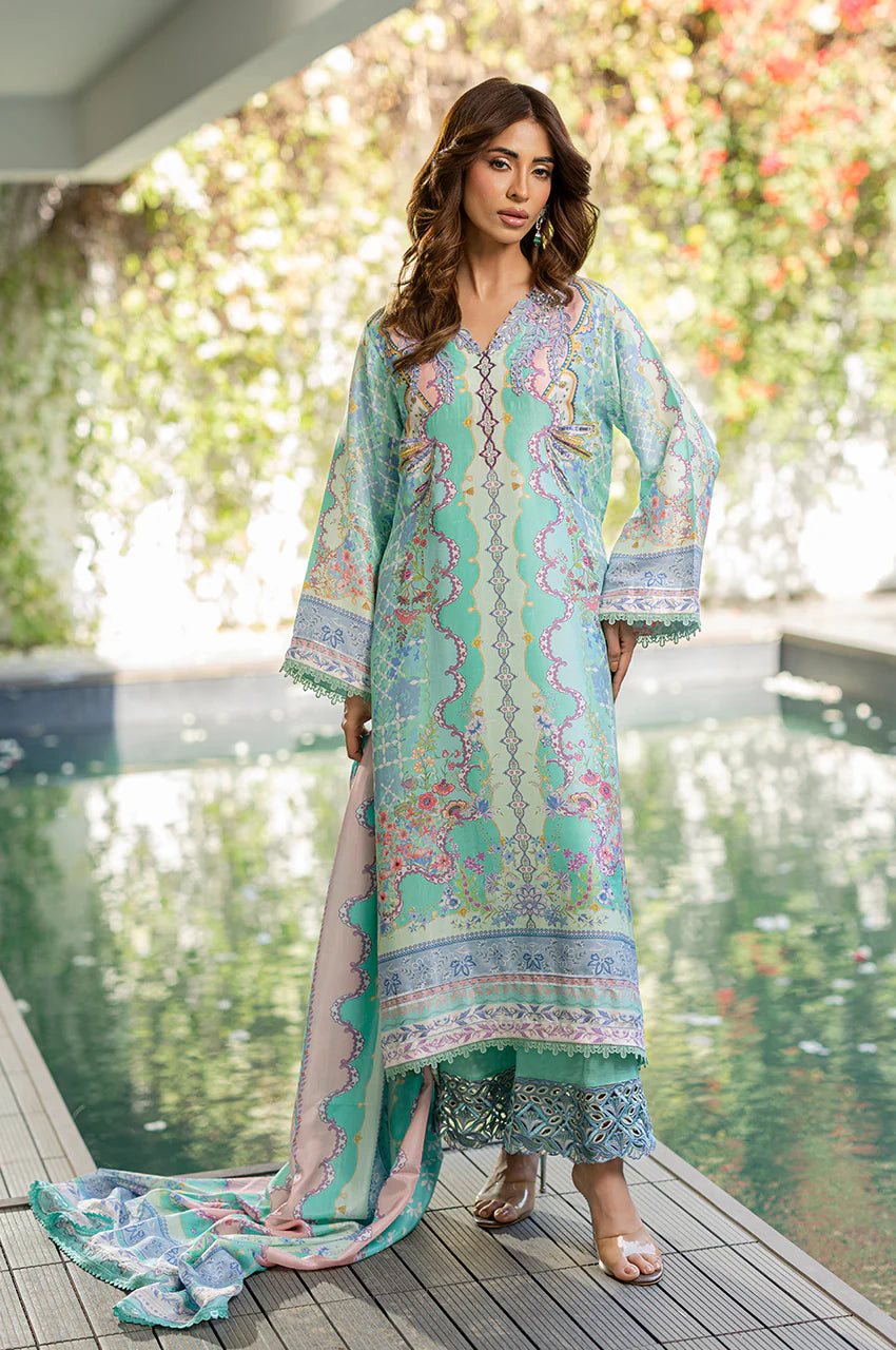 SARAH SHEERAZ CELADON MIST 3PC