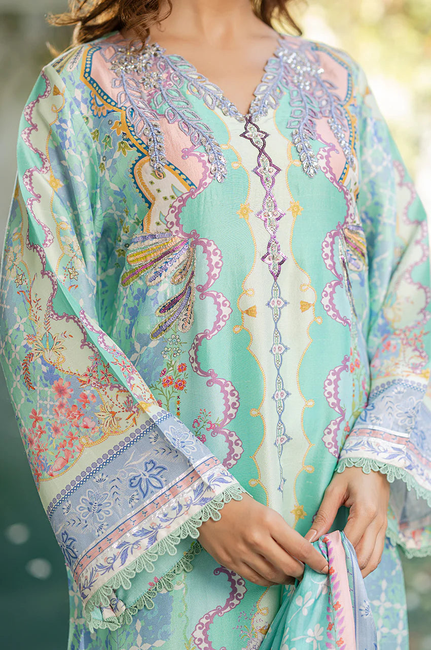 SARAH SHEERAZ CELADON MIST 3PC