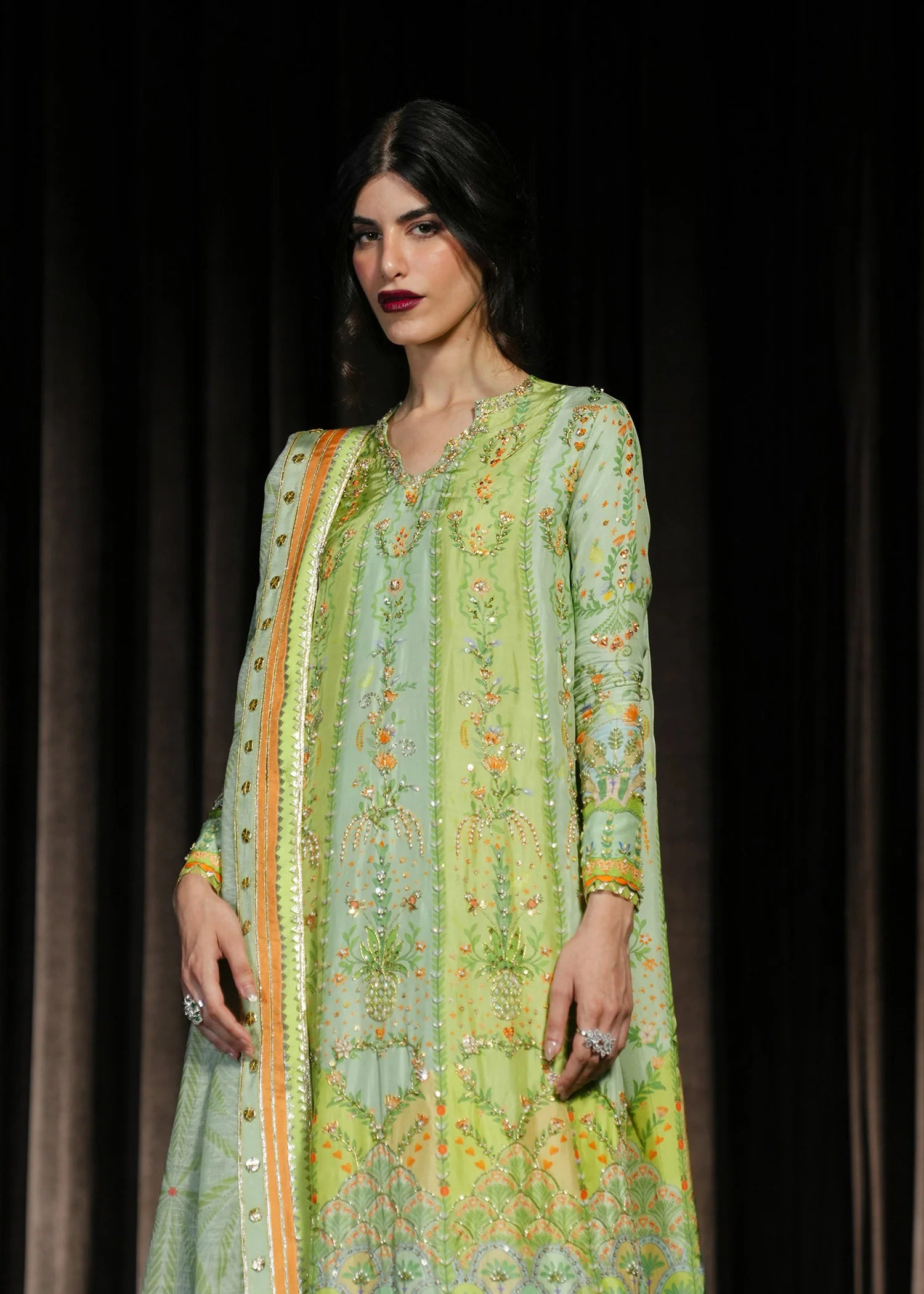 CRIMSON WEDDING RANG RALLI LIME 3PC
