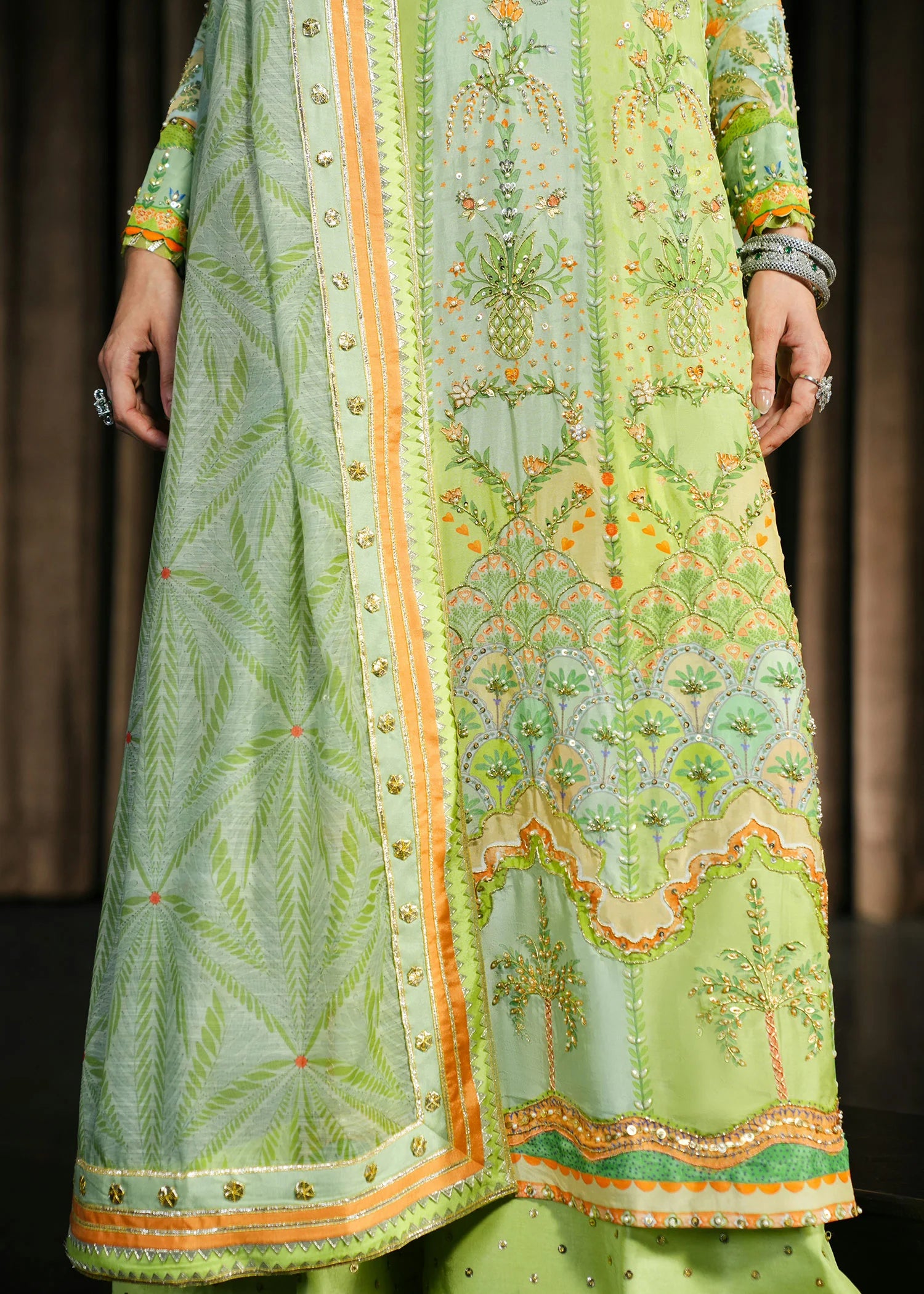 CRIMSON WEDDING RANG RALLI LIME 3PC
