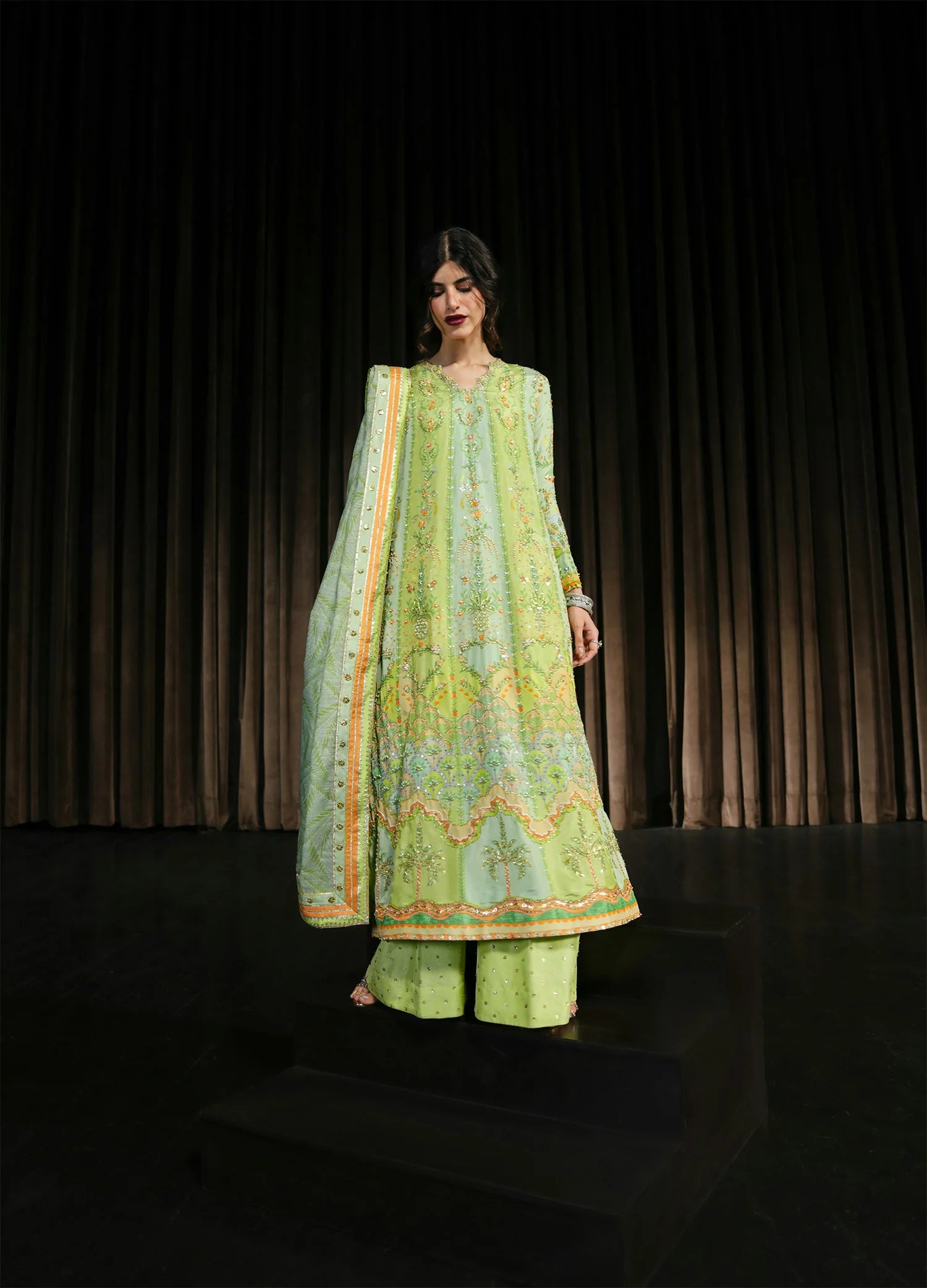 CRIMSON WEDDING RANG RALLI LIME 3PC