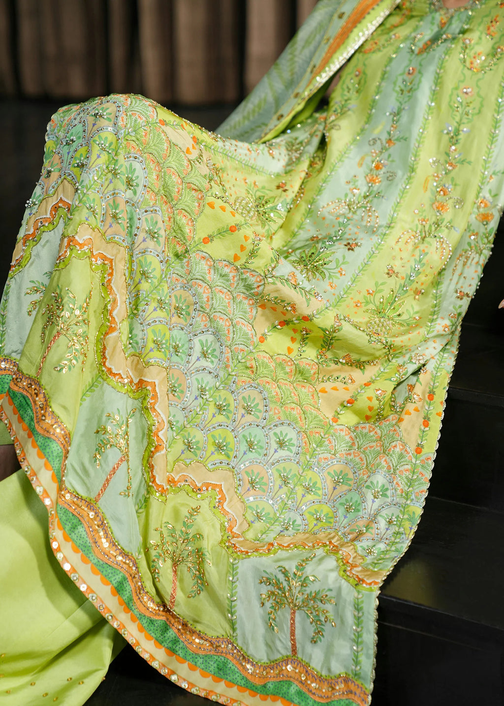 CRIMSON WEDDING RANG RALLI LIME 3PC