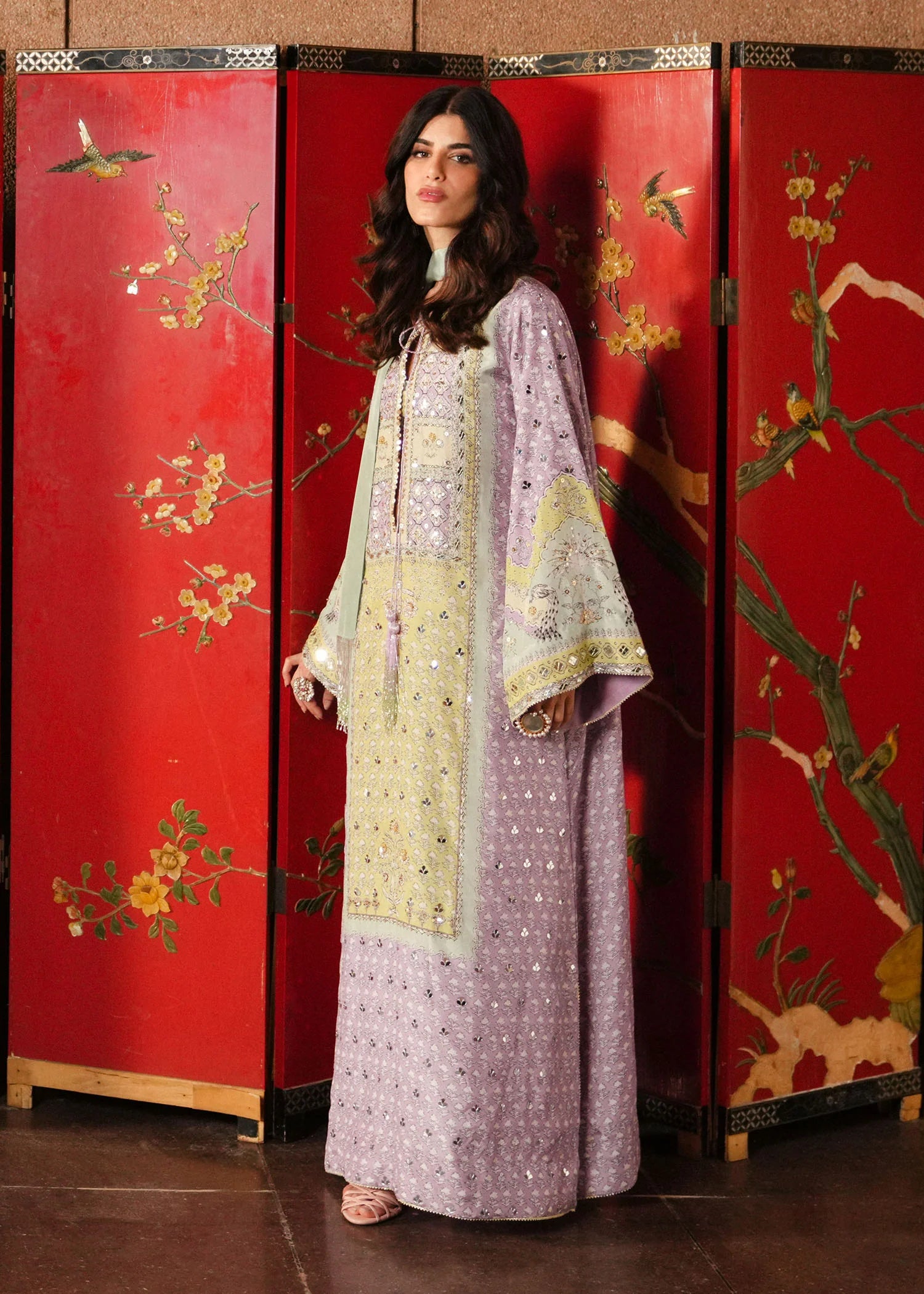 CRIMSON JHILMIL LILAC 1PC
