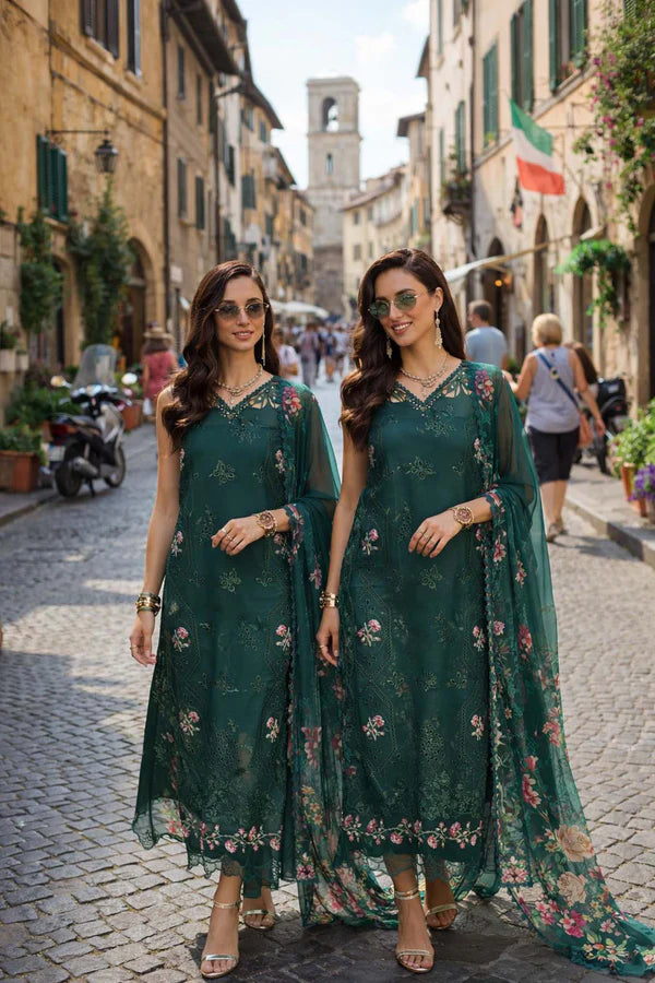 NOOR BY SAADIA ASAD LUXURY EID SCHIFFLI LASERKARI D-11