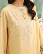 ROHEENAZ VEIL OF SUMMER CHIKANKARI LUMIERE YELLOW