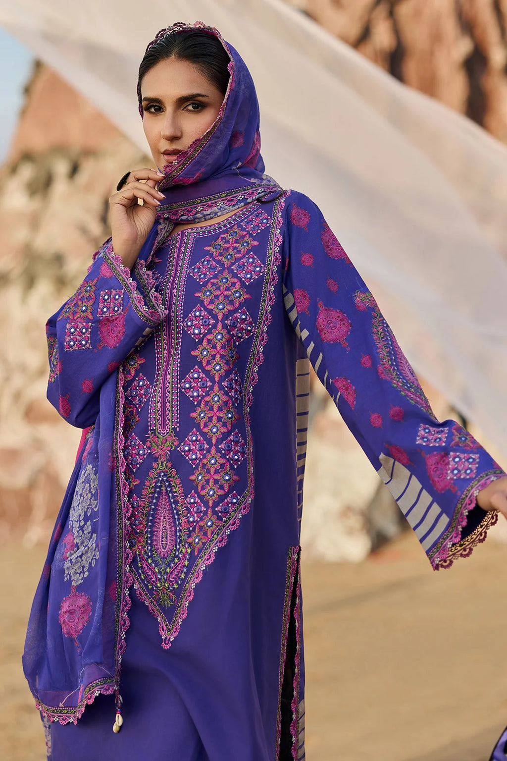 CHARIZMA SUNSHINE UNSTITCHED LAWN CSN6-08