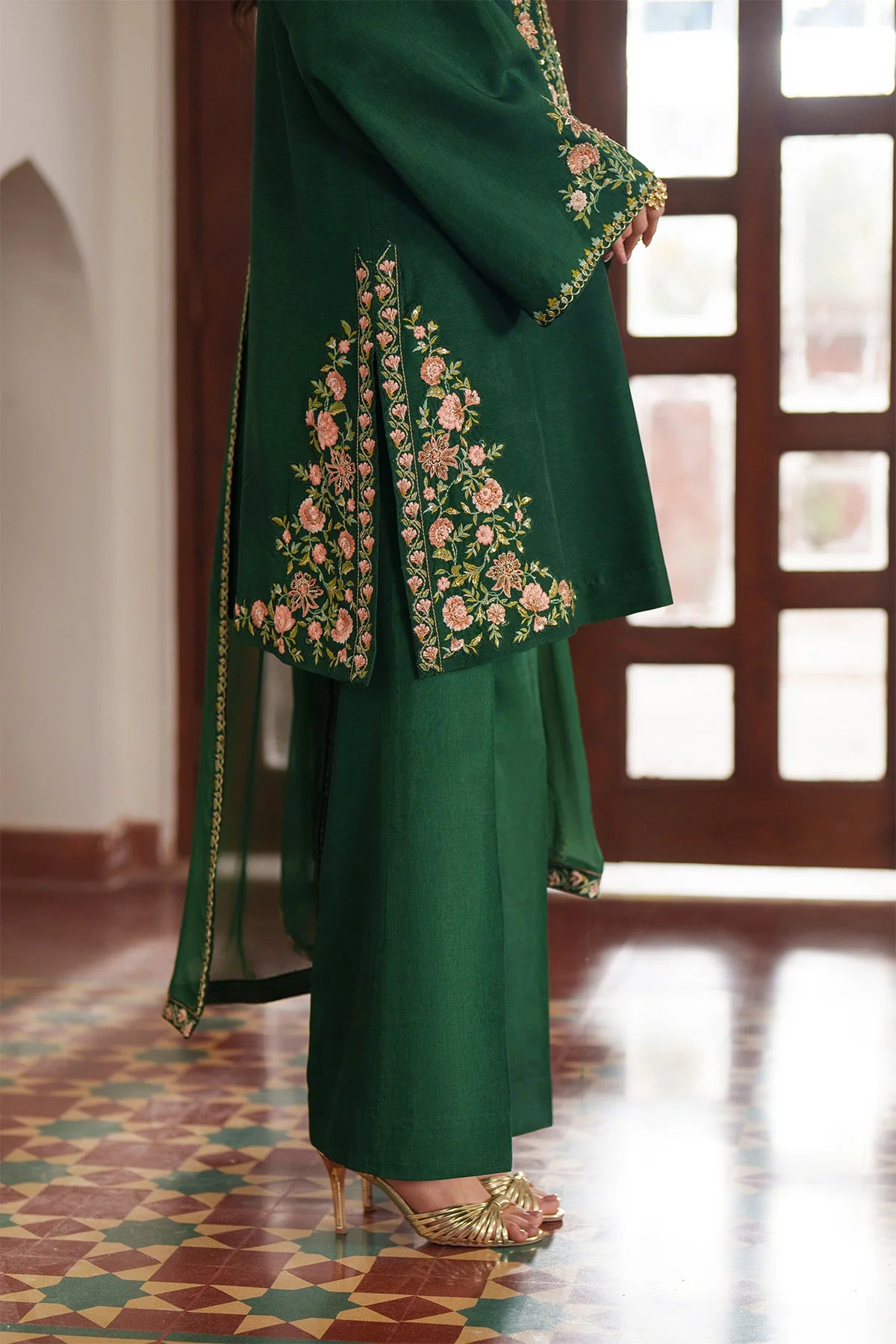 SHEENORA HEER GREEN 3PC