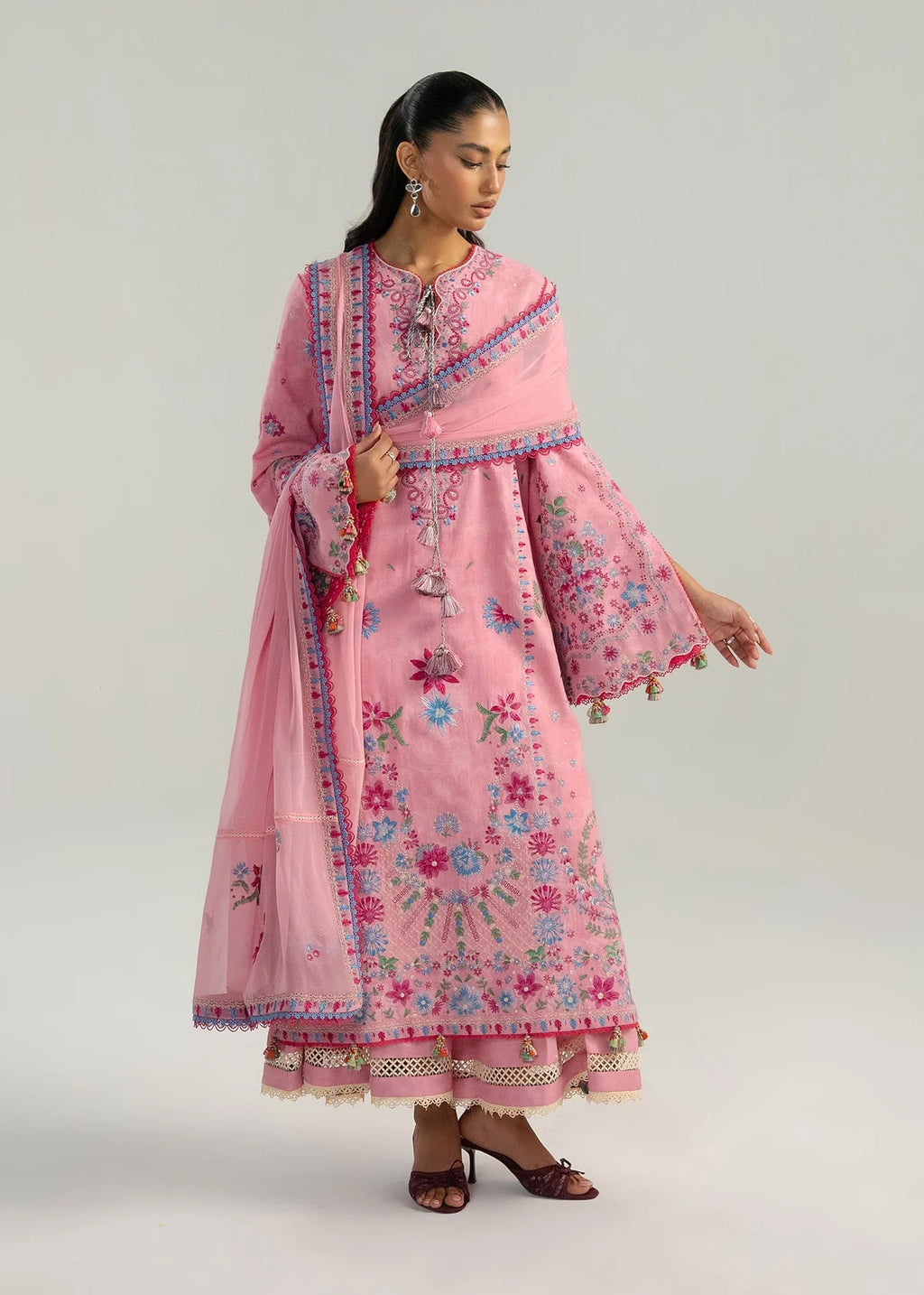 STITCHED BY CC HUSSAIN REHAR ZAN PEMBE 3PC