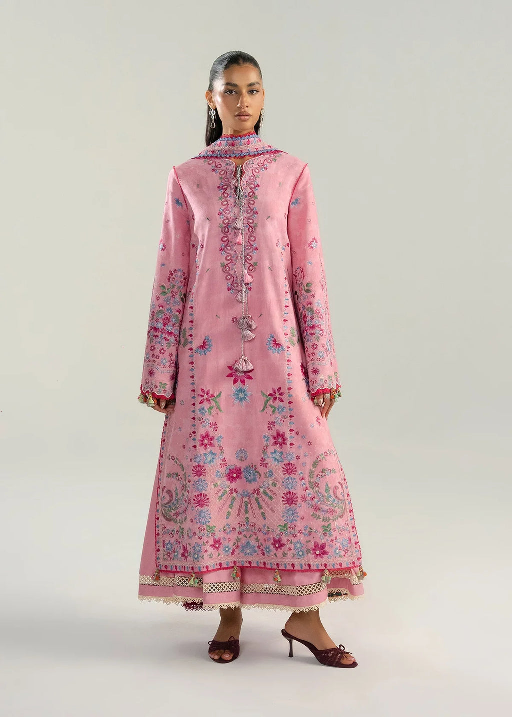 STITCHED BY CC HUSSAIN REHAR ZAN PEMBE 3PC
