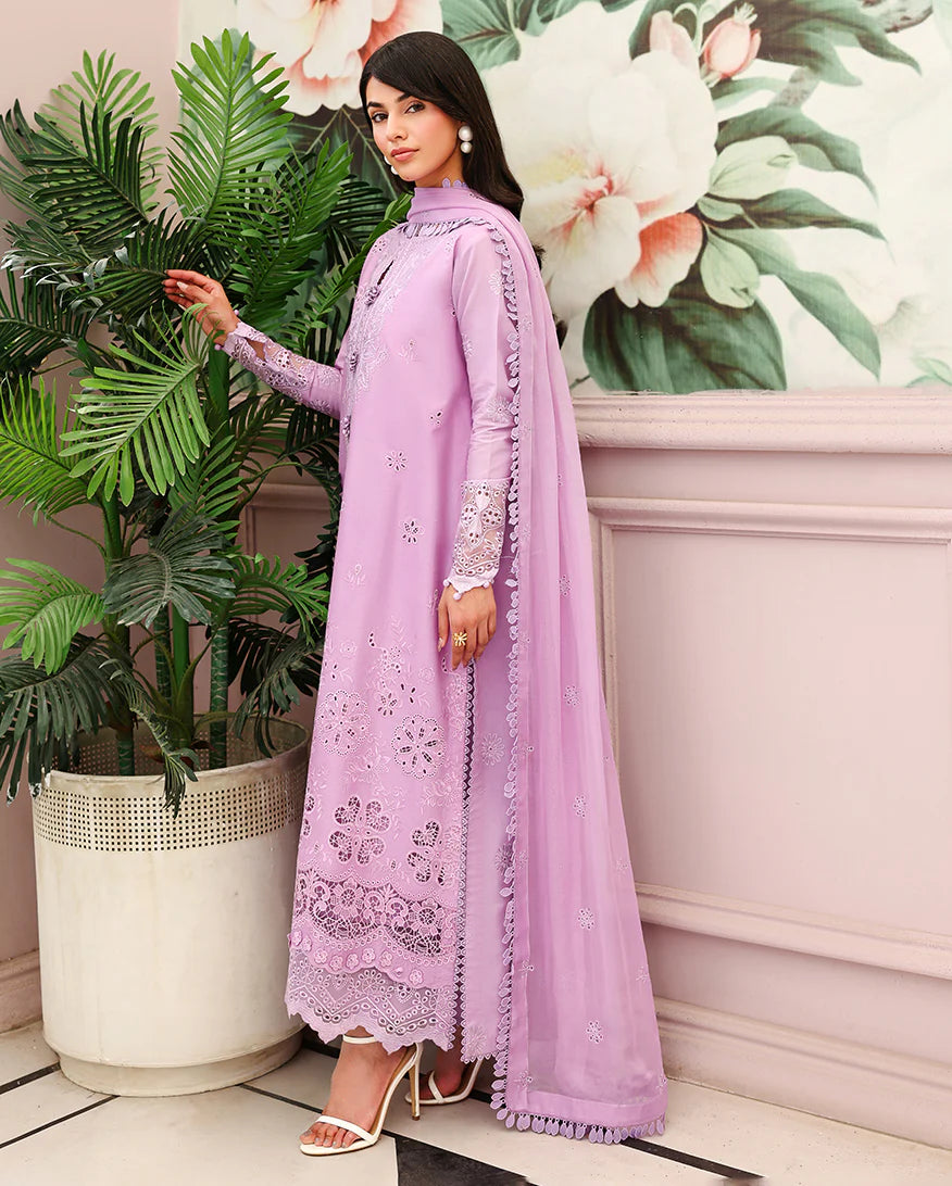 ROHEENAZ VEIL OF SUMMER CHIKANKARI PETAL ROYALE