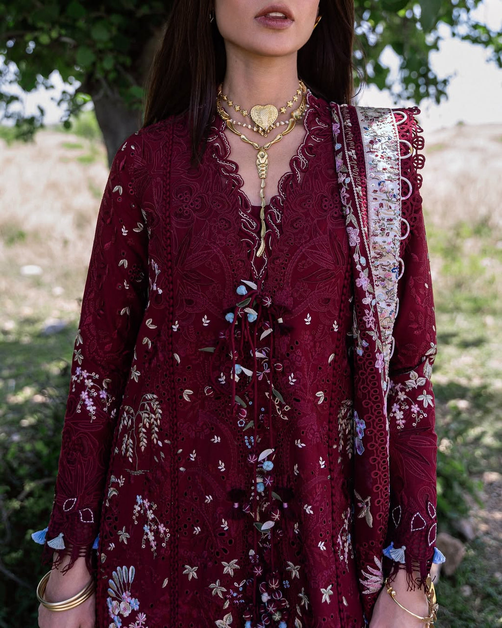 SUFFUSE LAWN UNSTITCHED NAREVI