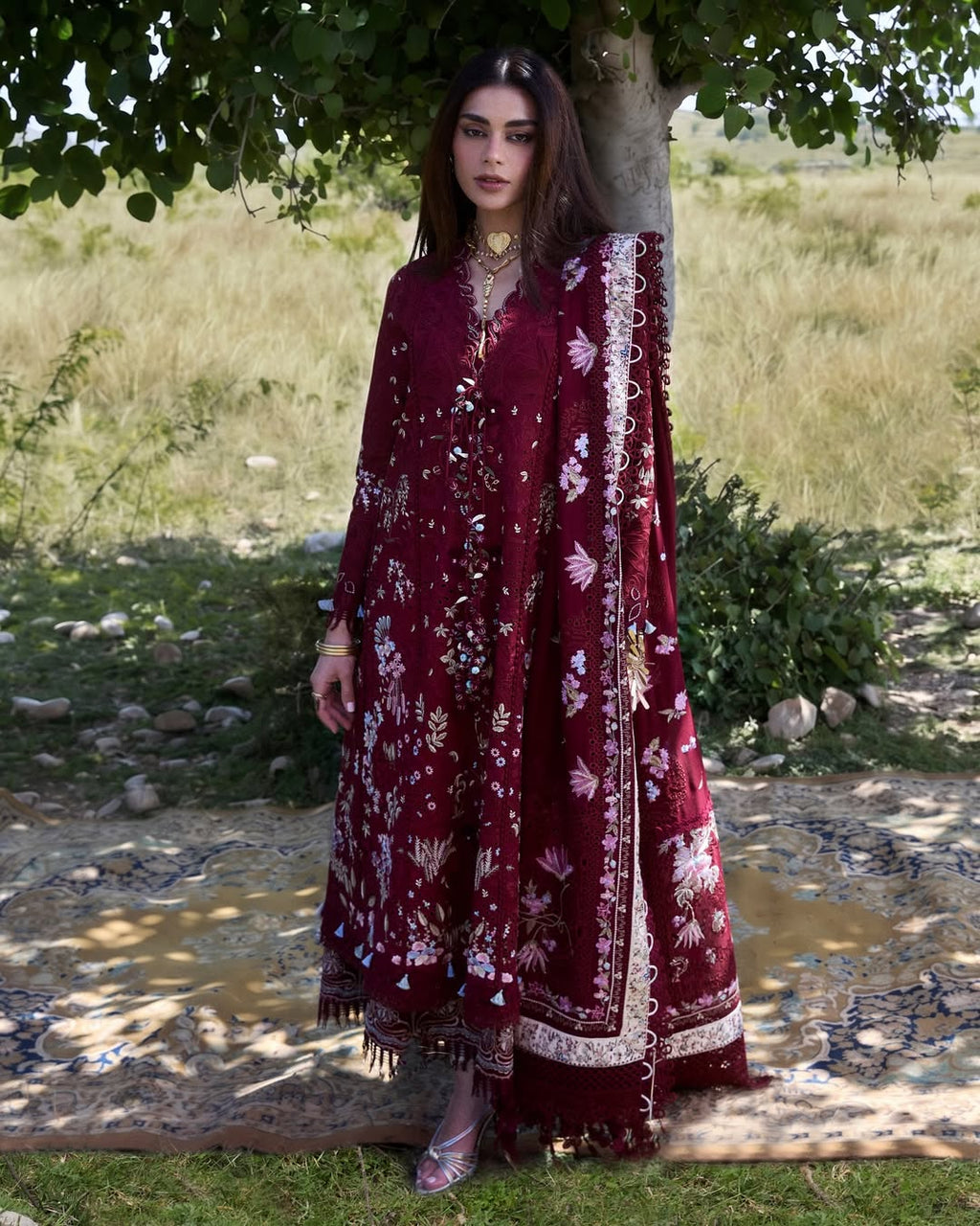 SUFFUSE LAWN UNSTITCHED NAREVI