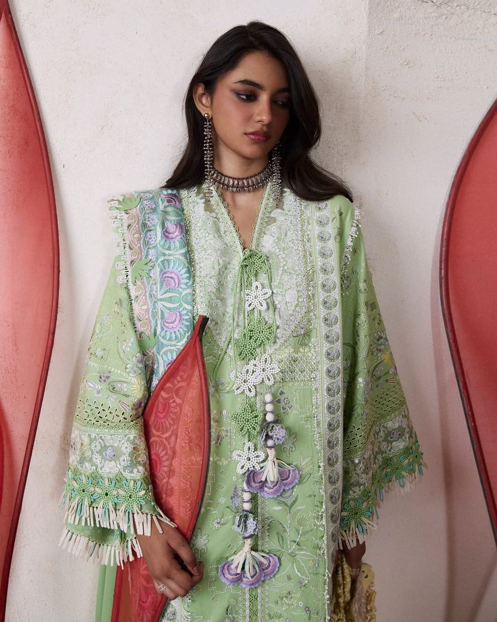 SUFFUSE LAWN UNSTITCHED NAVIEL