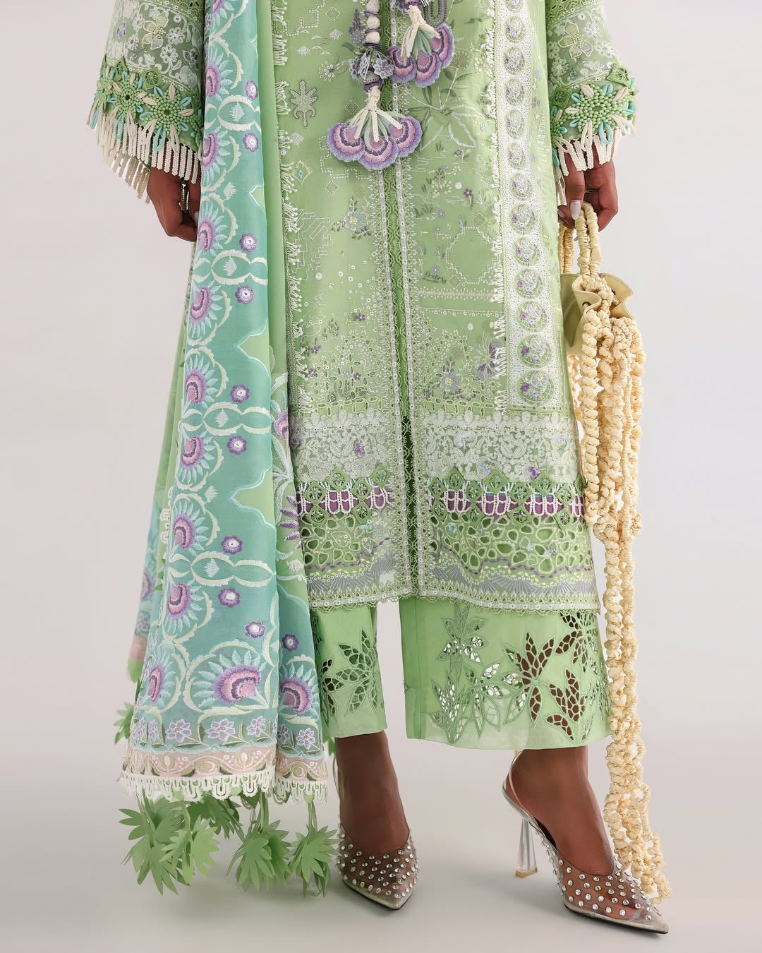 SUFFUSE LAWN UNSTITCHED NAVIEL