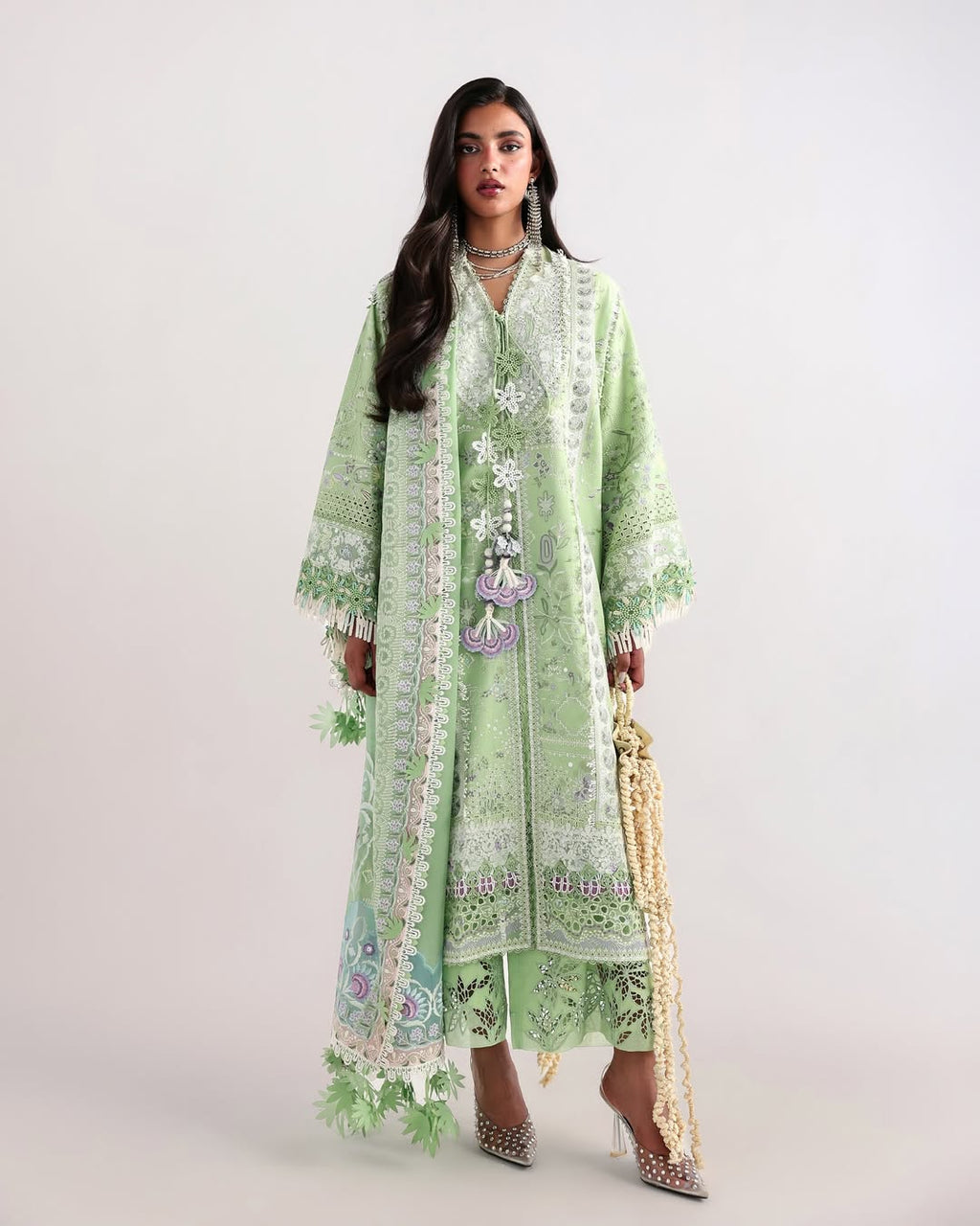 SUFFUSE LAWN UNSTITCHED NAVIEL