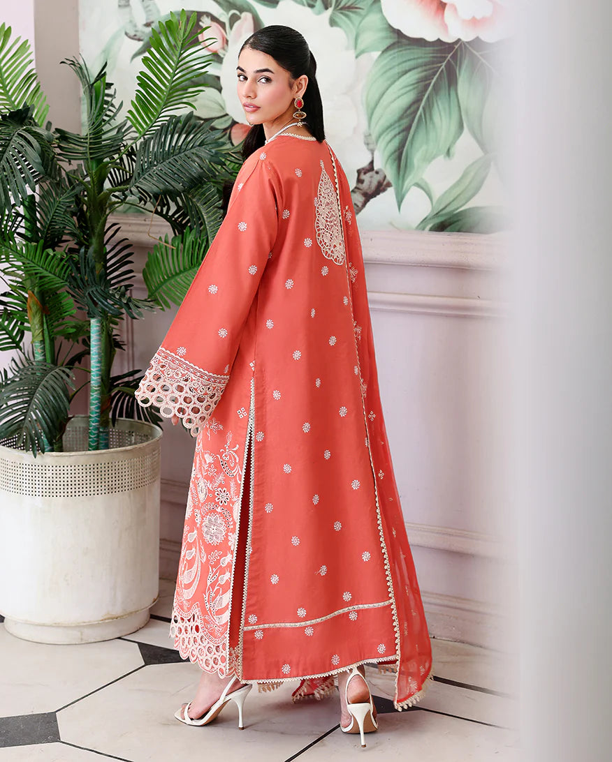 ROHEENAZ VEIL OF SUMMER CHIKANKARI SOLEIL BLANC