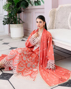 ROHEENAZ VEIL OF SUMMER CHIKANKARI SOLEIL BLANC