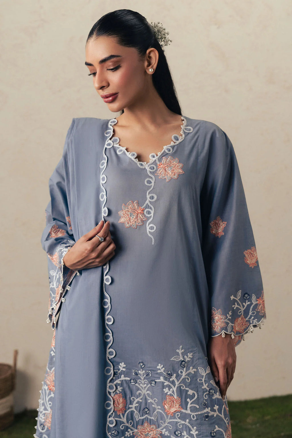 CROSS STITCH PREMIUM CAMBRIC SAFRON SKY