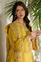 CROSS STITCH YELLOW SUNLIT GARDEN 3PC