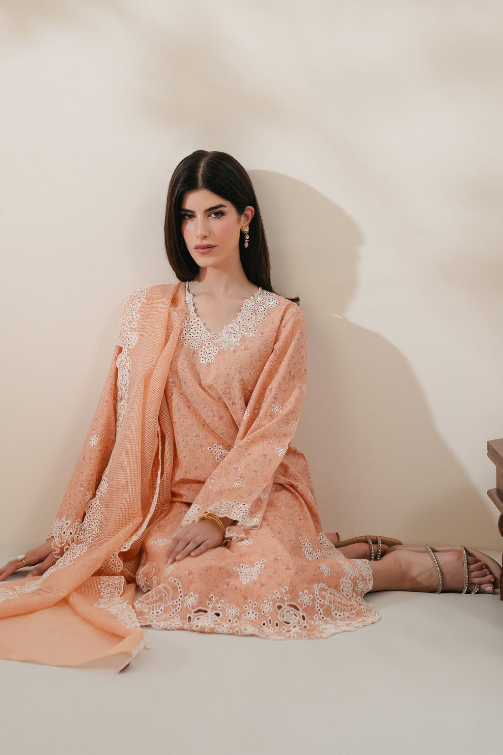 CROSS STITCH  PEACH MEADOW BLOOM 3PC