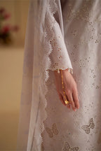 CROSS STITCH LAVENDER WHITE