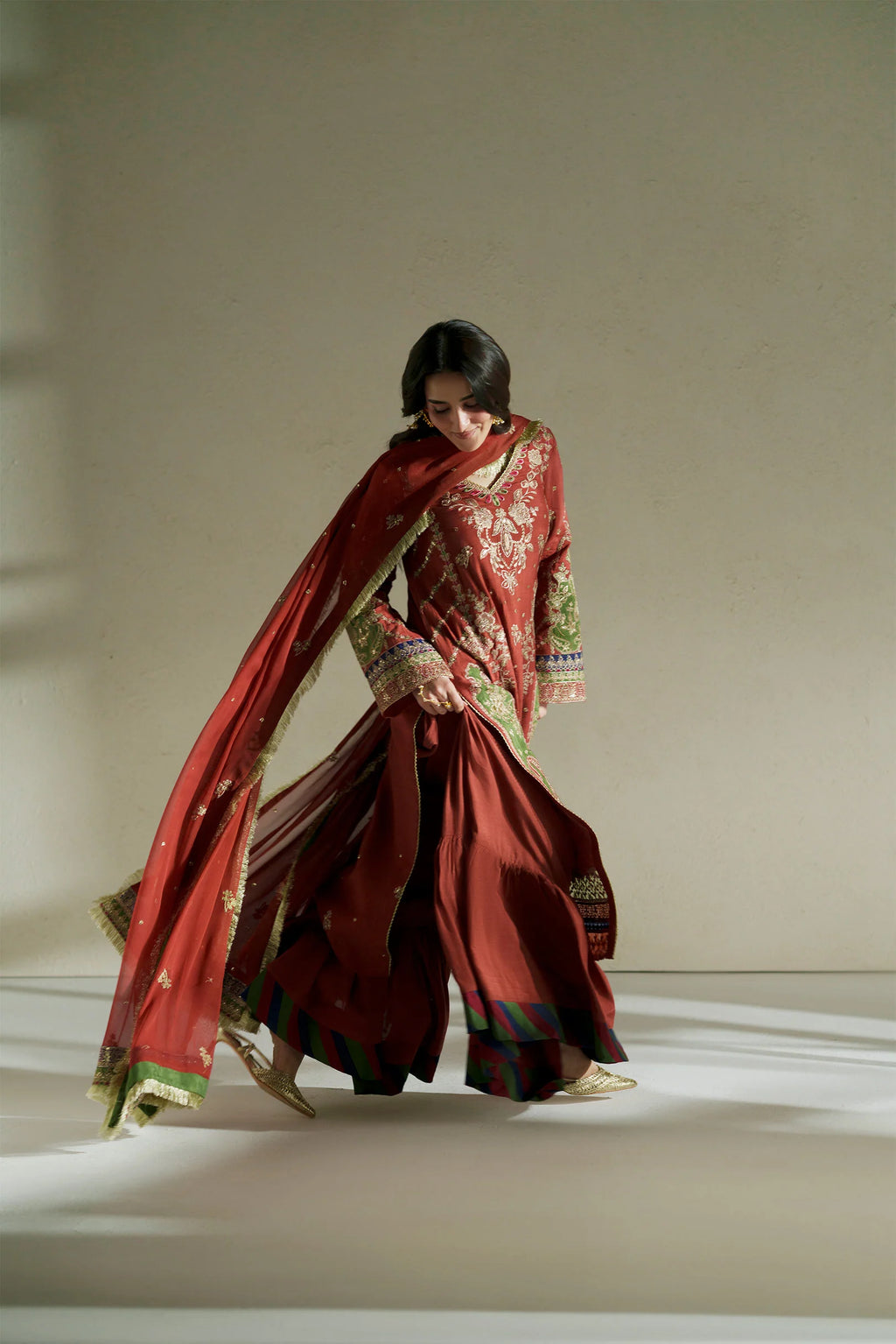 VERA RAW SILK ZAR RUST