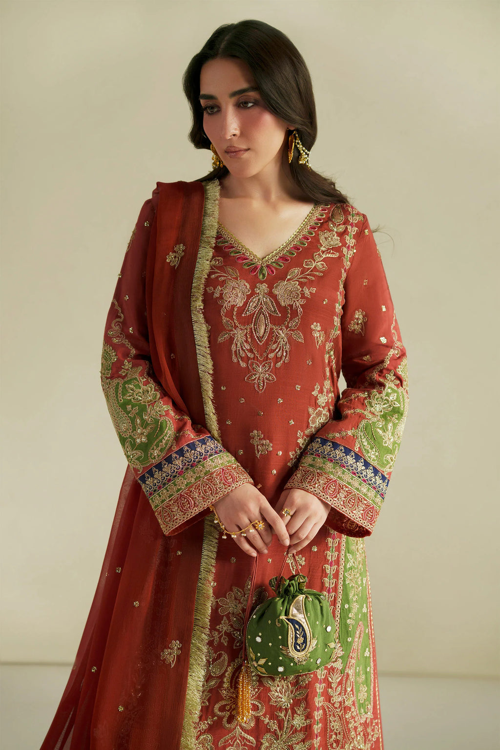 VERA RAW SILK ZAR RUST