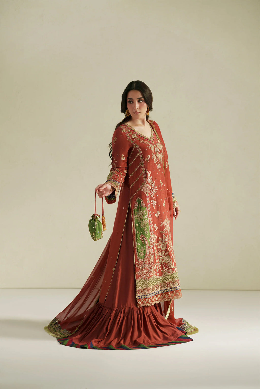 VERA RAW SILK ZAR RUST