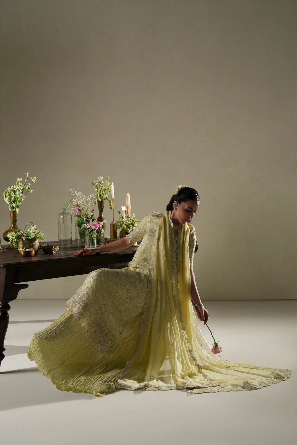 VERA RAW SILK GULAB BUTTER