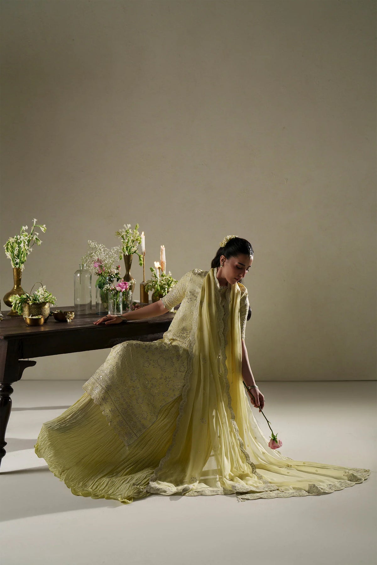 VERA RAW SILK GULAB BUTTER