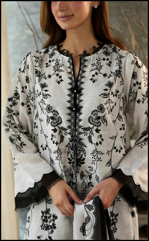 SUMAIRA AURANGZEB FIEUR BLANCHE 3PC