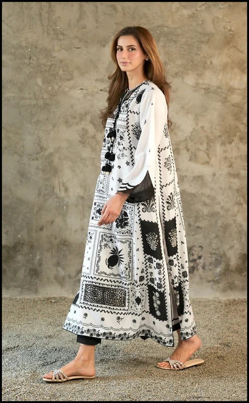 SUMAIRA AURANGZEB IVORY CANVAS 2PC