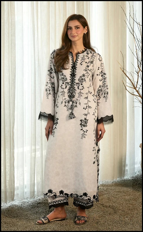SUMAIRA AURANGZEB FIEUR BLANCHE 3PC