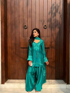SAHER BENISH GULRUKH TEAL 3PC