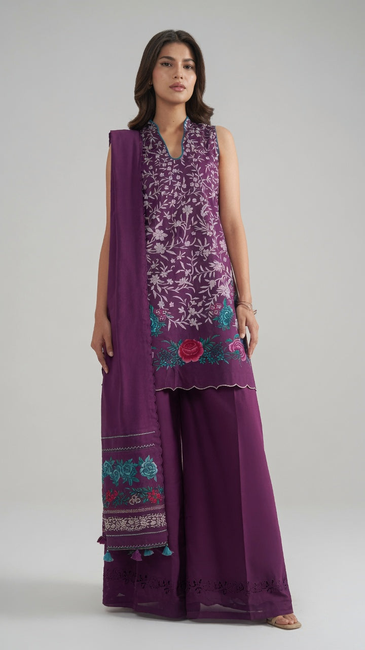 SAPPHIRE PRINTED LAWN U3PE-SGS26V3-22 3PC
