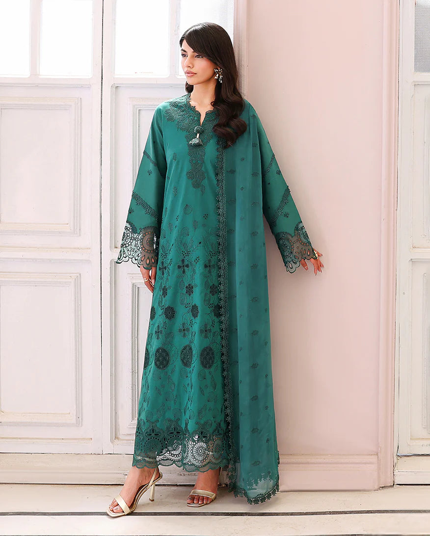 ROHEENAZ VEIL OF SUMMER CHIKANKARI WHISPERED VEIL