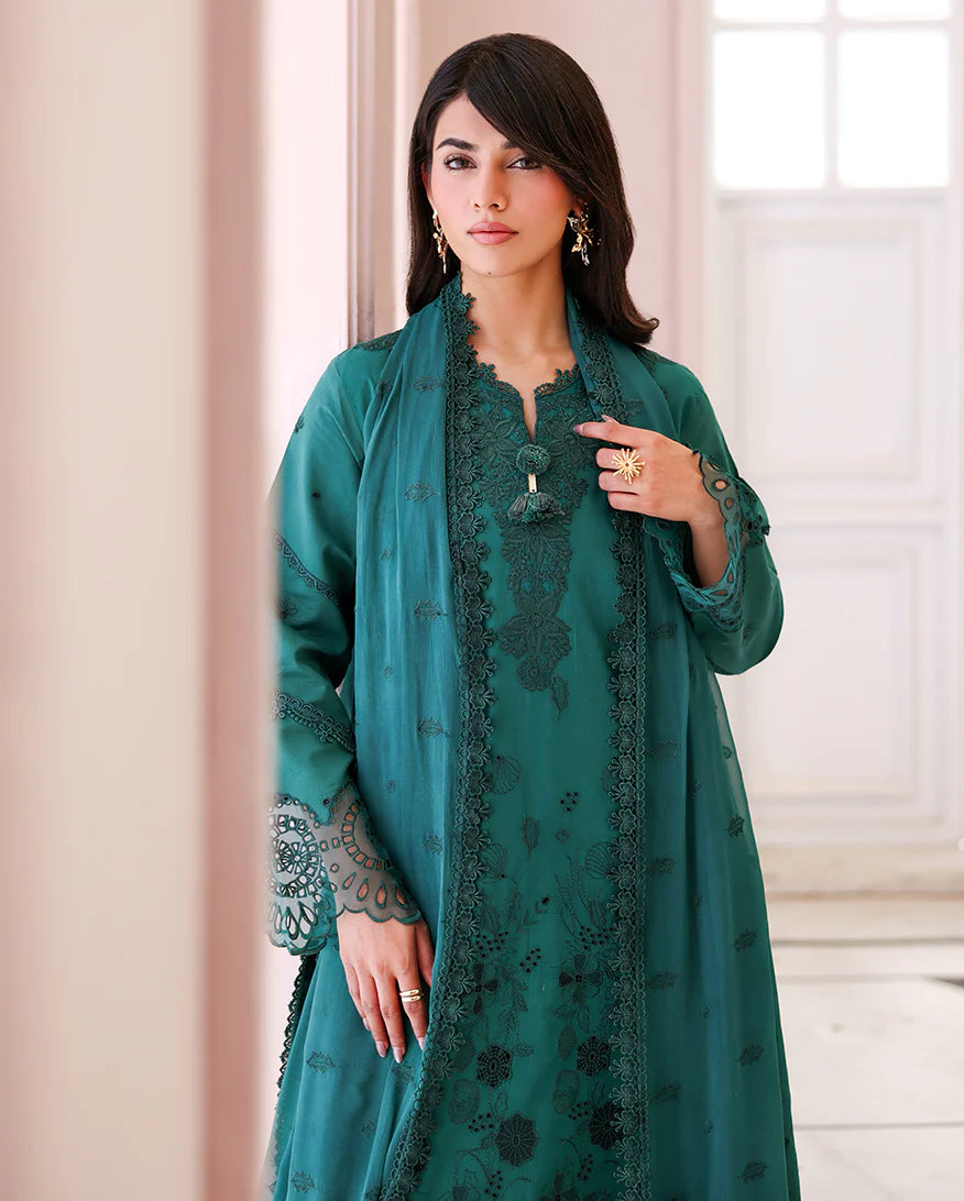 ROHEENAZ VEIL OF SUMMER CHIKANKARI WHISPERED VEIL