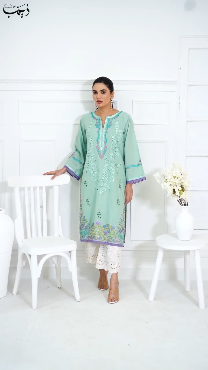 ZAINAB'S ICE BLUE KURTI
