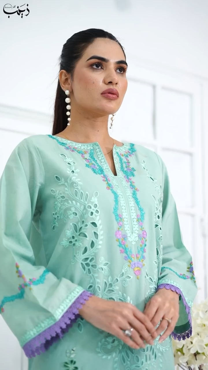 ZAINAB'S ICE BLUE KURTI